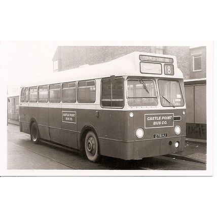 Black & White Photo of Castle Point Bus Co. Ltd. - 2718 HJ ex. Southend Corp'n.