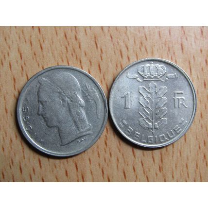 Belgium 1965 1 Franc Belgique (French Text) Coin