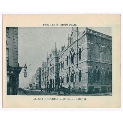Exeter Albert Memorial Museum / Clarence Hotel 1900 Antique Print Picture