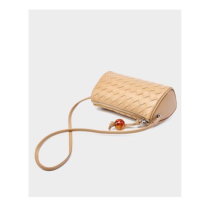 Genuine Leather Women Pillow Bag Bronze