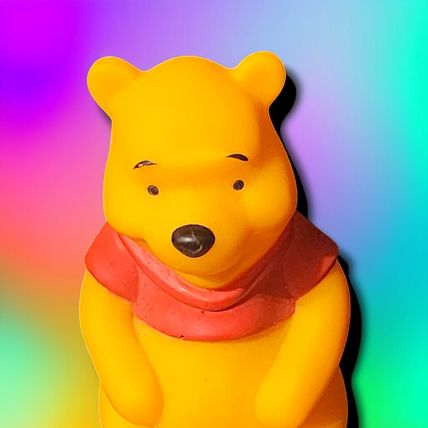 Vintage Winnie the Pooh Baby Squeaker Toy 4" The First Years Disney 1995