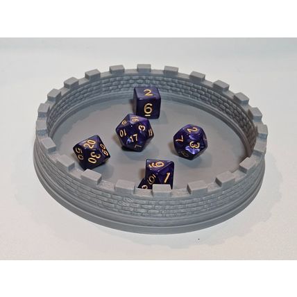 Fantasy3DTabletop - Dice Tray - stone wall dice roller tray - DnD/Pathfinder/RPG