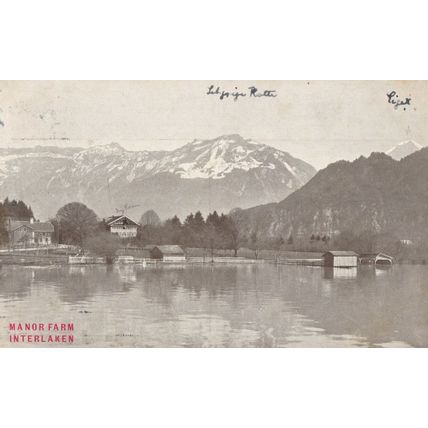 Manor Farm Interlaken Switzerland Old WW1 Postcard