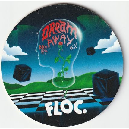 UNUSED KEG CLIP FRONT - FLOC. BREWERY - DREAM AWAY IPA