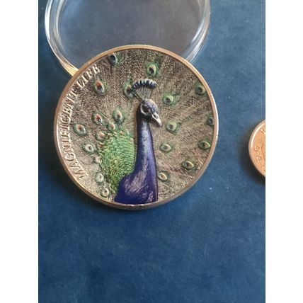 2022 Cook Islands Silver Peacock coin