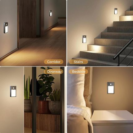 VST Motion Sensor Step Night Light, Rechargeable Battery Powered Led Light with