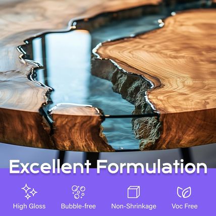 2 Gallon Epoxy Resin Kit with Pumps, Crystal Clear and Hard Upgraded 2 Part Resi