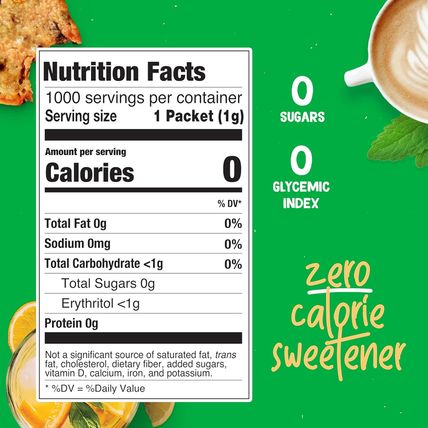 Pyure Organic Stevia Packets | Granulated Sugar Packets - White Sugar Substitute