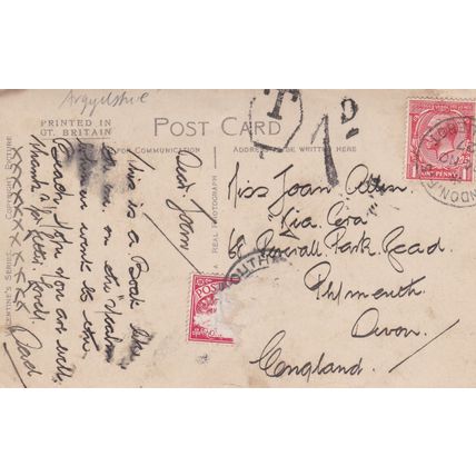 ED 136 S.S. LINNET NEAR CAIRNBAAN, CRINAN CANAL. RP POSTCARD.