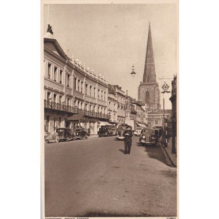 ED 150 HEREFORD - BROAD STREET . PRINTED POSTCARD