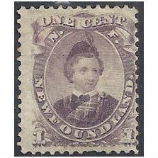 Newfoundland 1868 SG35 6c Brown-Purple Mint No Gum ..