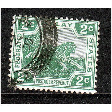 MALAYSIA 1926 SG 55 2c GREEN FINE USED#2