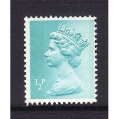 GREAT BRITAIN 1971 SG X841 1/2p TURQUOISE BLUE 2 BANDS U/M MINT#2