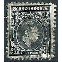 Nigeria 1944 SG53b 3d Blue Fine Used ... .