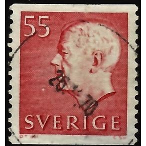 Sweden, 1969 55o Gustaf VI Adolf, SG 440c (Scott #652A), used