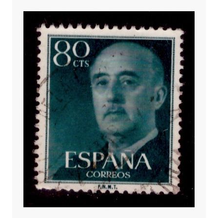 Spain 1955 - 80 Centimos - Definitive Issue - General Franco Used