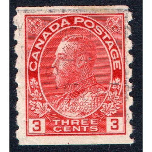 Canada sg258b 3c carmine die 11 imperf x 8 fine used (CB)