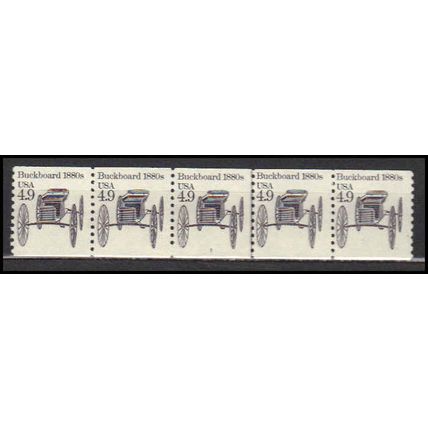 2124 4.9c Buckboard Fine MNH Dry Gum PNC 3/5 X0220