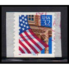 Used 2915Av 32c U.S. Flag Over Porch Fine CNS 89878 11x10 PA3465