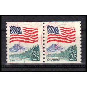Used 2280 25c U.S. Flag Fine CNP Left 3 PA1062
