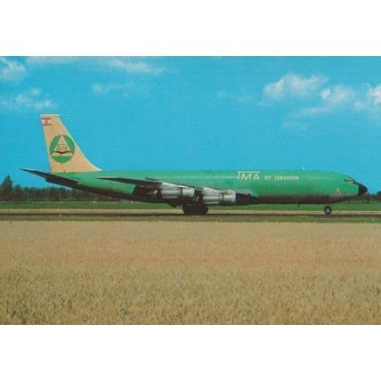 TMA of Lebanon Boeing 707-327C Plane Postcard