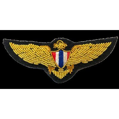 THAILAND AIR FORCE PILOT GOLD BULLION WIRE WING EXCELLENT QUALITY CP BRAND