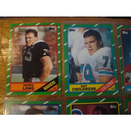 1986 Topps, 11-Cards, Stars & HOFers, DICKERSON/MOON/ LONG ++