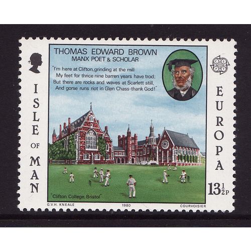 1980 Isle of Man, Europa, TE Brown, NH Mint Stamp, SG 178