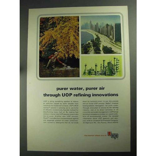 1968 UOP Universal Oil Products Ad - Purer Water