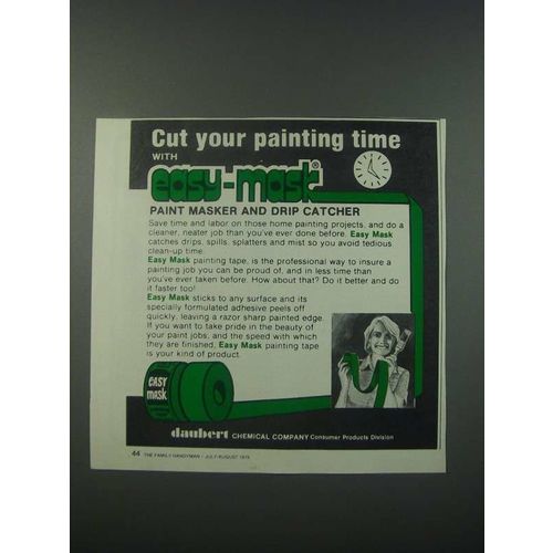 1979 Daubert Chemical Easy-Mask Painting Tape Ad - Cut Your Painting Time