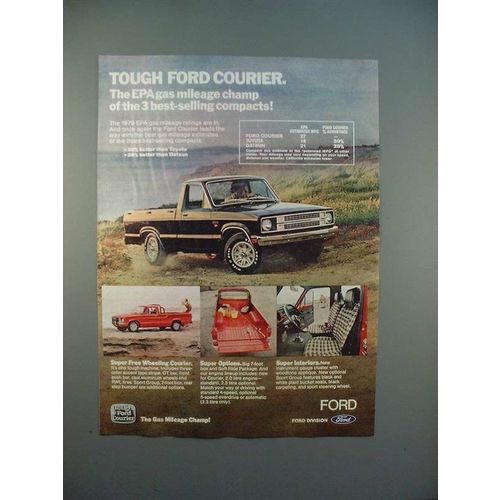 1979 Ford Courier Pickup Truck Ad - Gas Mileage Champ