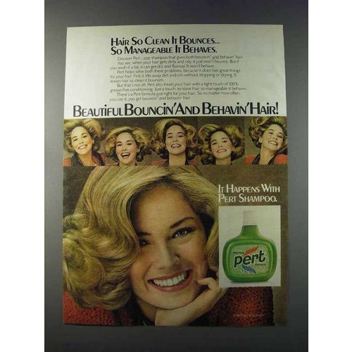 1981 Pert Shampoo Ad - Hair So Clean it Bounces