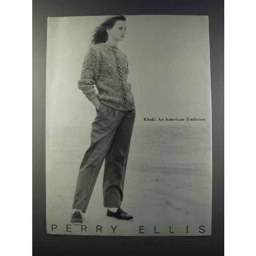 1981 Perry Ellis Fashion Ad - Khaki American Tradition