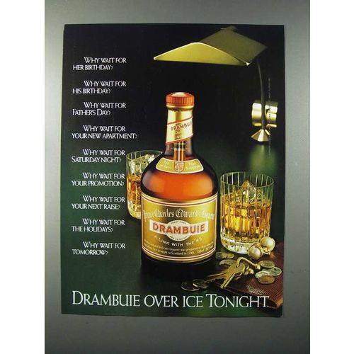 1984 Drambuie Liqueur Ad - Over Ice Tonight