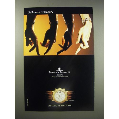1990 Baume & Mercier Transpacific Watch Ad - Followers or leader