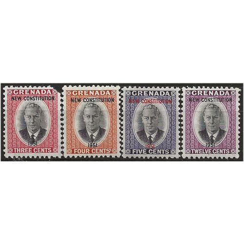 Grenada 1951 New Constitution Set SG187-190 Mounted Mint . ..
