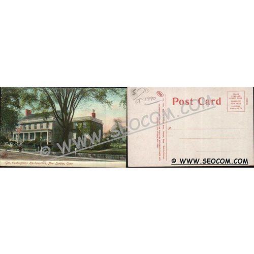 CT New London Postcard Gen Washington's Headquarters ct_box4~1990