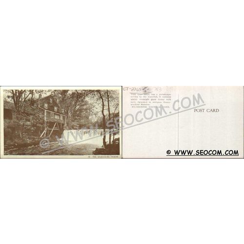 CT Norwalk Postcard Waterfall At Silvermine Tavern ct_box4~2260