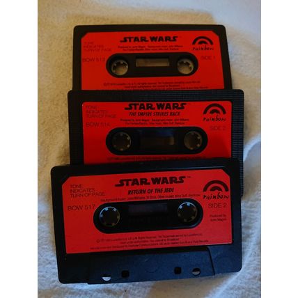 SALE! STAR WARS New Hope Empire Strikes Return Jedi 1984 read along+Tape DVD