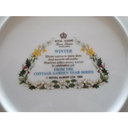 Royal Albert Winter Cottage Garden 1984 Bone China Plate