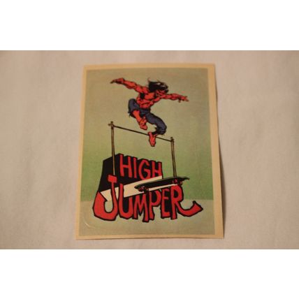 High Jump 1976 Donruss Skateboard STICKER with Stickerback