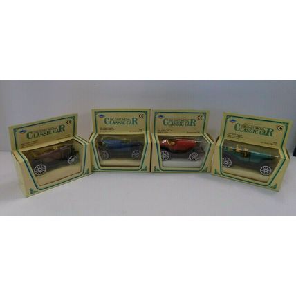 Die Cast Metal Classic Car 3.5" Tins Toys Models Complete Set of 4 Morris 1924 +