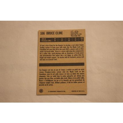 Bruce Cline 1994 Parkhurst Missing Link NO. 106