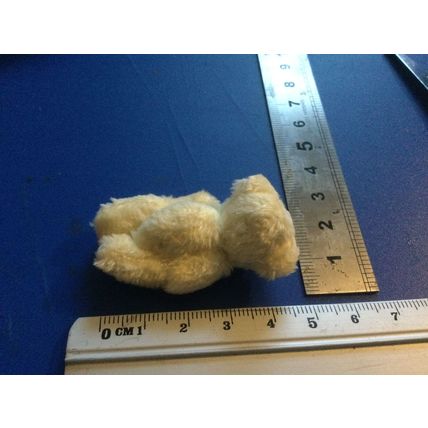 Very Pale Yellow Fluffy Teddy - Miniature