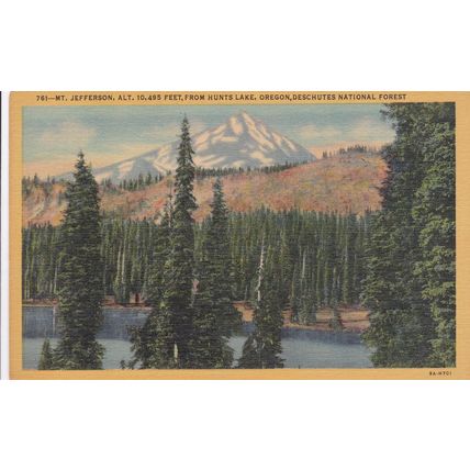 Yellowstone, Shasta, Rainier - Lot of 7 - Linen Era Postcards - Peaks & Hi-ways