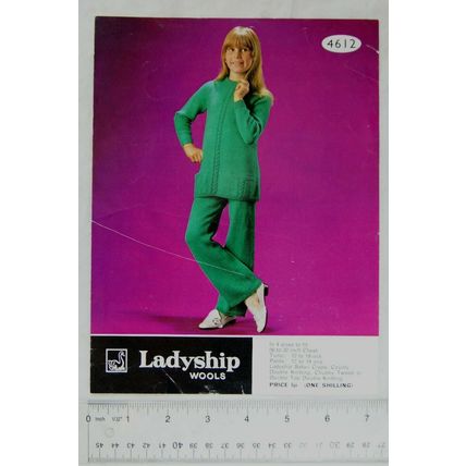 Vintage: Ladyship Wools 4612 girl's tunic & pants, DK