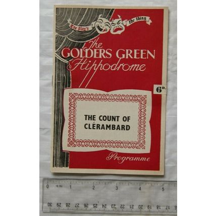 1955 programme & flyer Golders Green Hippodrome, The Count of Clerambard