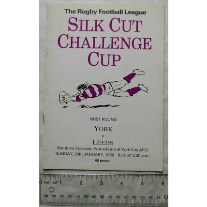 1989 programme York v. Leeds, Challenge Cup first round
