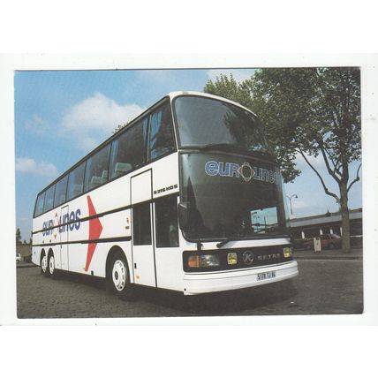 Kassbohrer Setra 5178 TJ 84 Euro-Lines Coach Postcard National Express