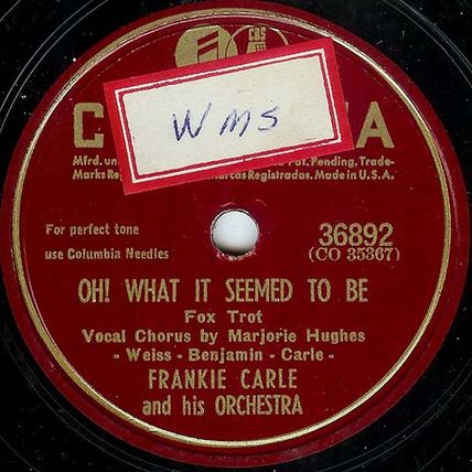 Columbia 78 #36892 - "As Long As I Live" - Frankie Carle